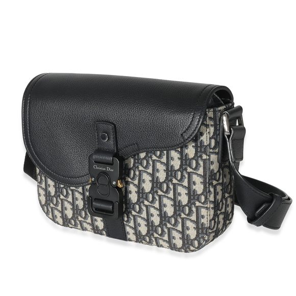 Dior Black Dior Oblique Jacquard Mini Saddle Bag With Strap - Picture 2 of 9